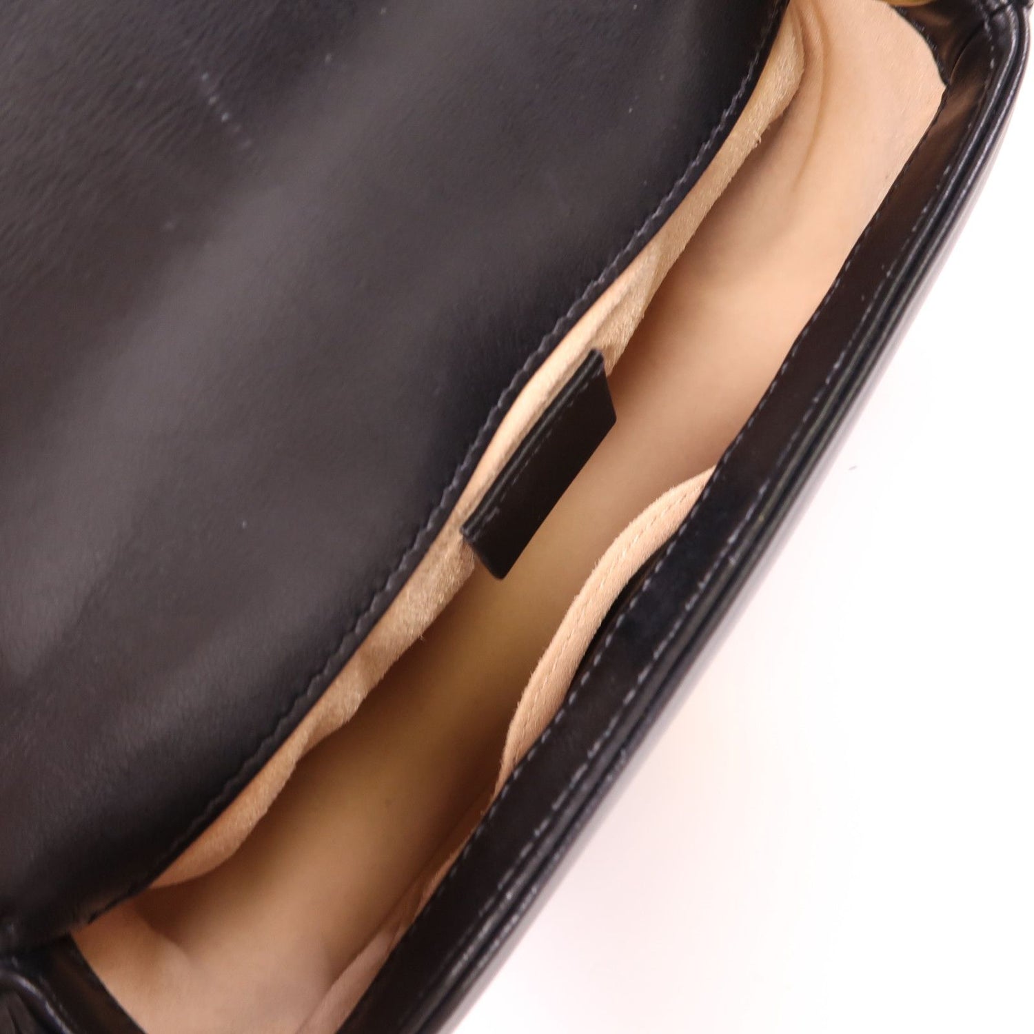 Gucci Sheepskin Leather Gg Marmont Hand-turned Shoulder And Back Bag 2way Shoulder Bag Black Lambskin (sheep Leat