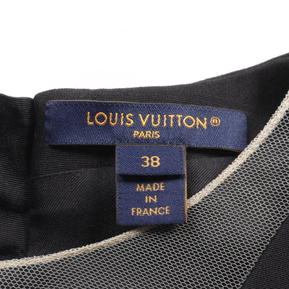 Louis Vuitton Fin Flounce Smikado Dress Black Dress Rw 241wa Sm 4 Fqds 92