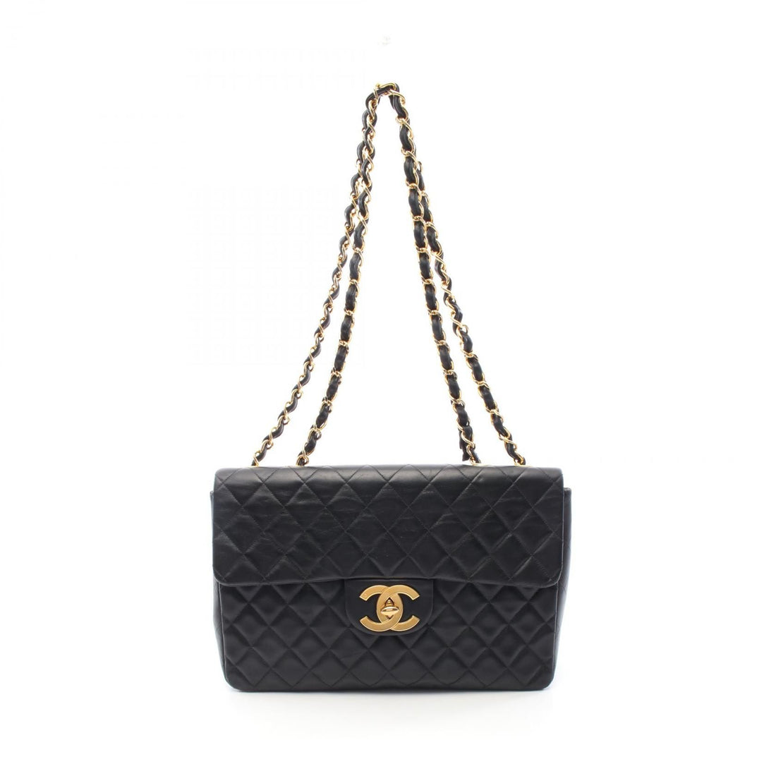 Chanel Maxi XL Turnlock Half Flap, Lambskin Quilted