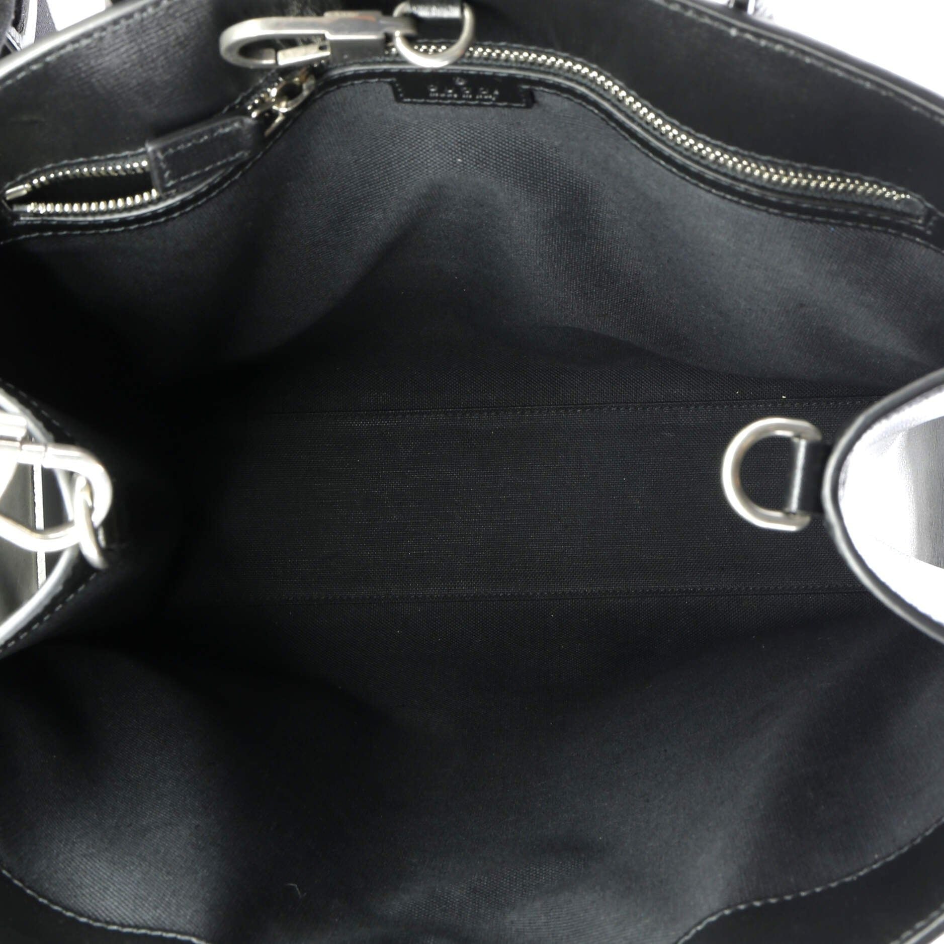 Gucci Vertical Structured Top Handle Open Tote Gg Coated Canvas Medium