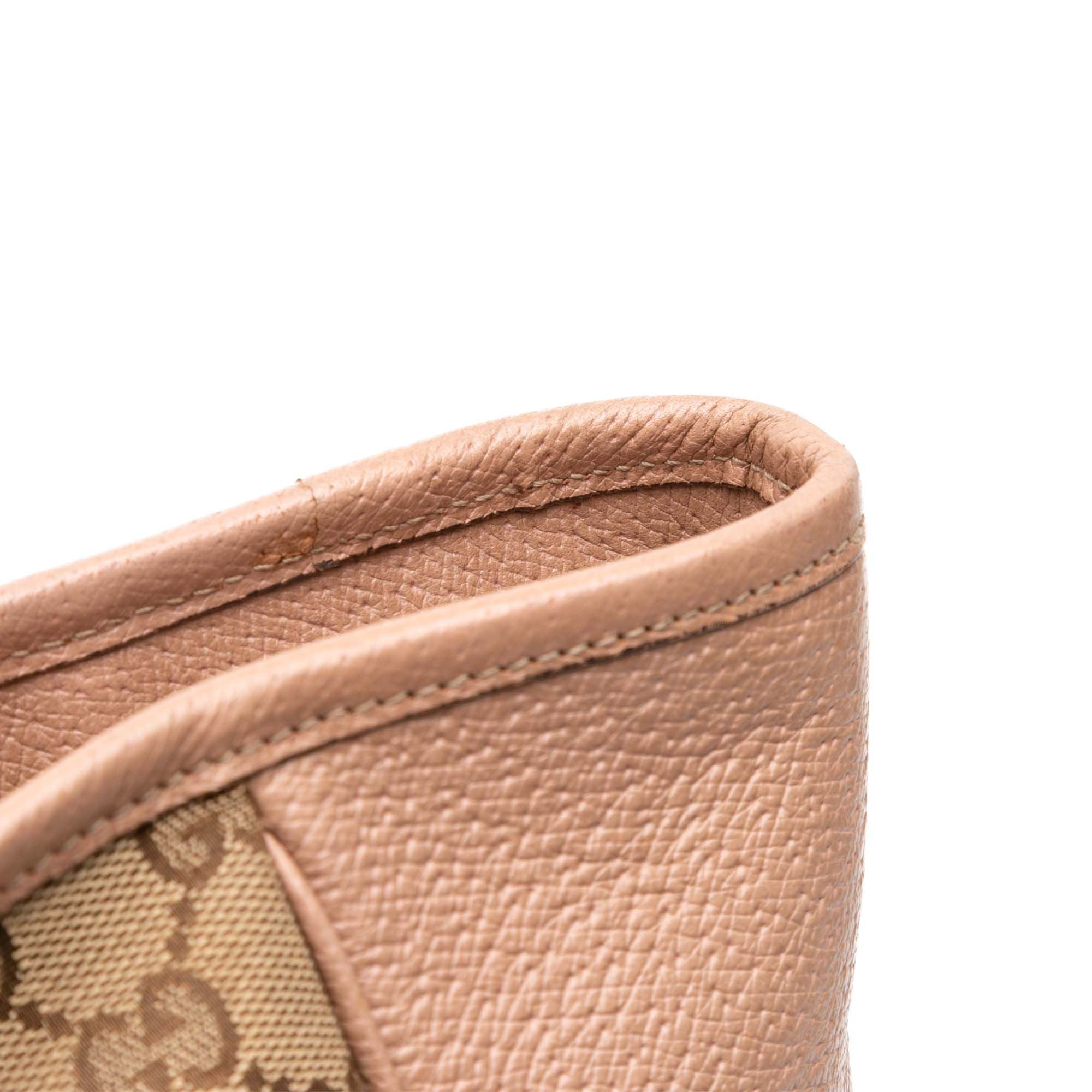 Gucci GG Canvas And Leather Bree Tote Pink