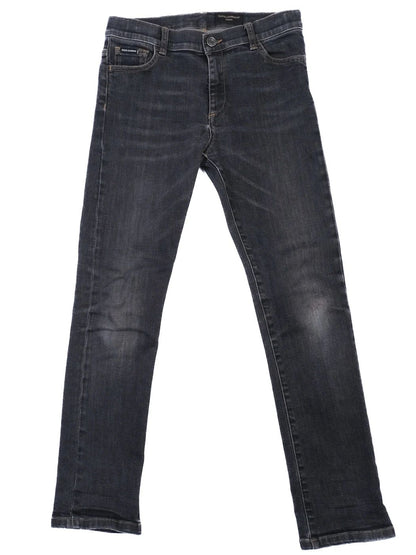 Excellent Dolce Gabbana Black Cotton Jeans Size 10 for Kids