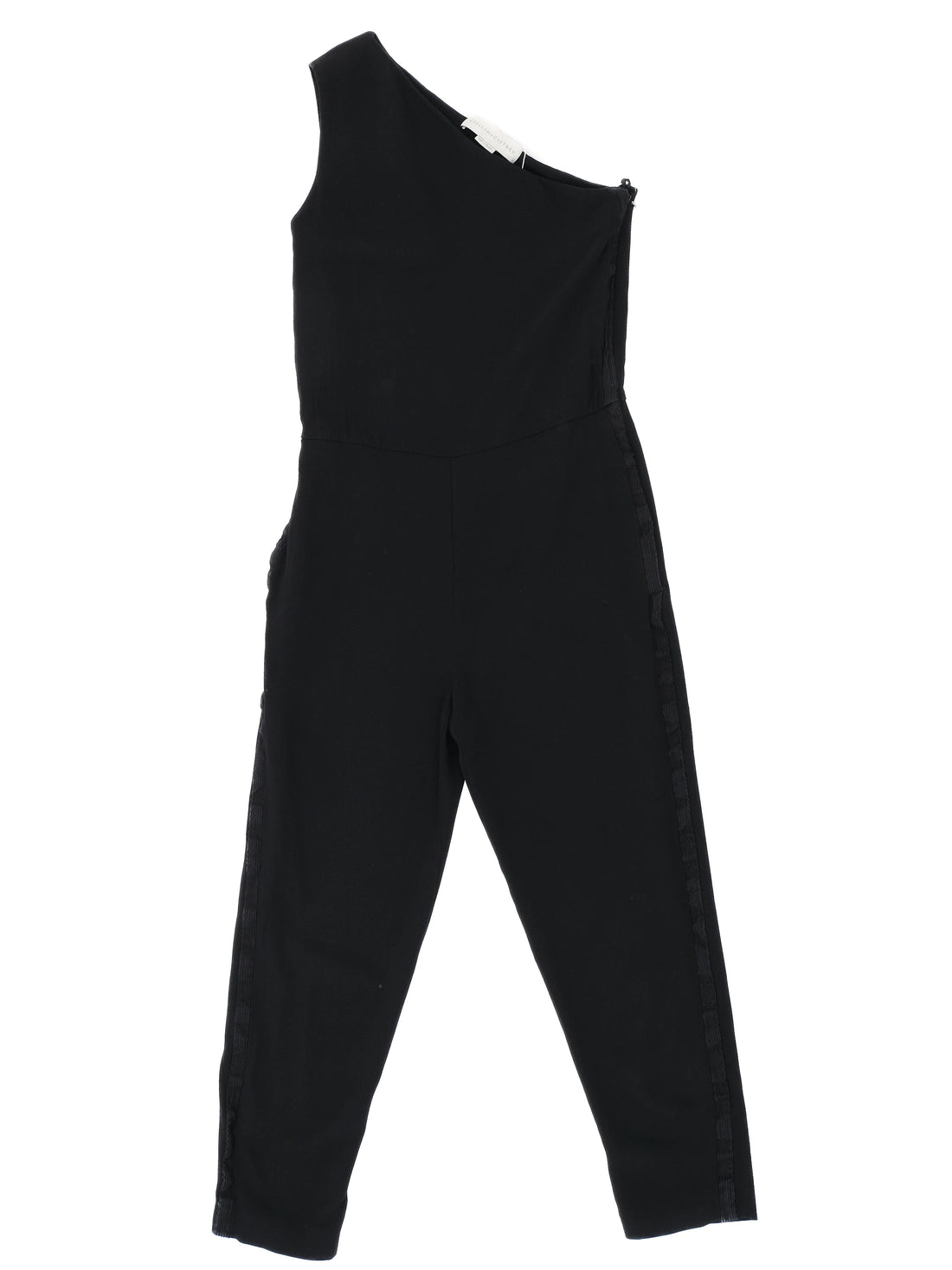 Stella McCartney Black Asymmetrical One-Shoulder Jumpsuit Size S