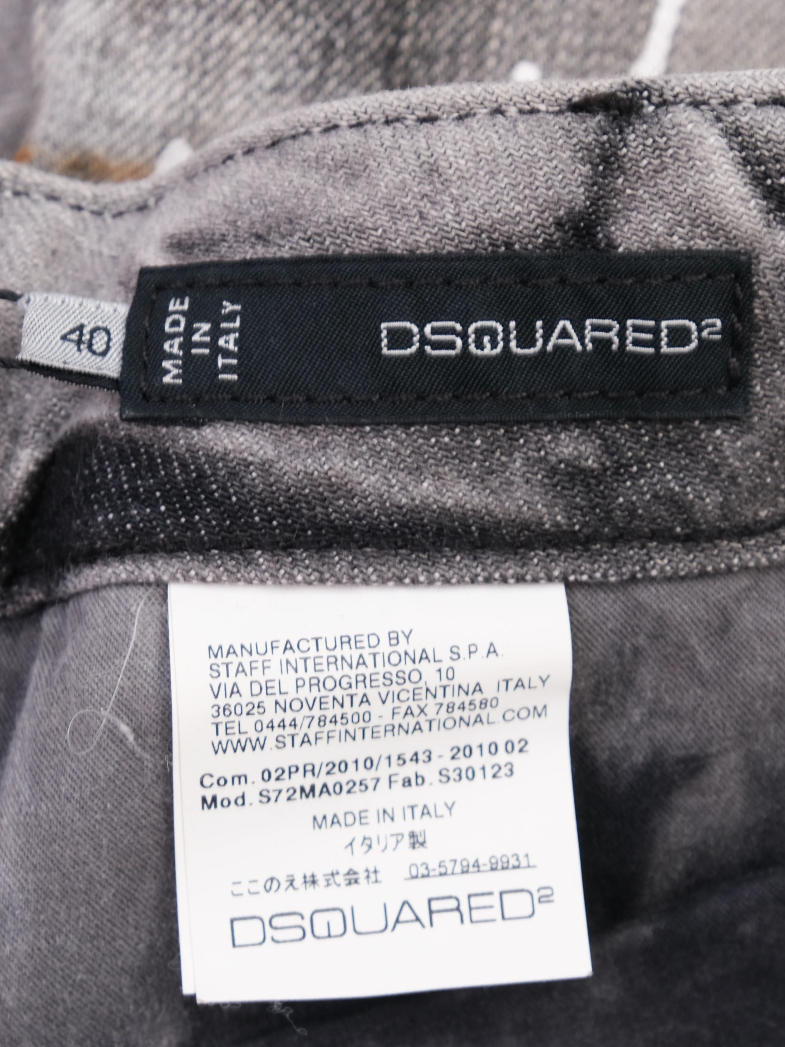 Excellent Dsquared2 Gray Distressed Denim Mini Skirt Women Size N/A
