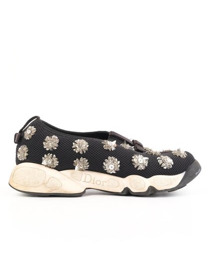 Dior Black Fabric Sneaker with Decorative Elements Size 36