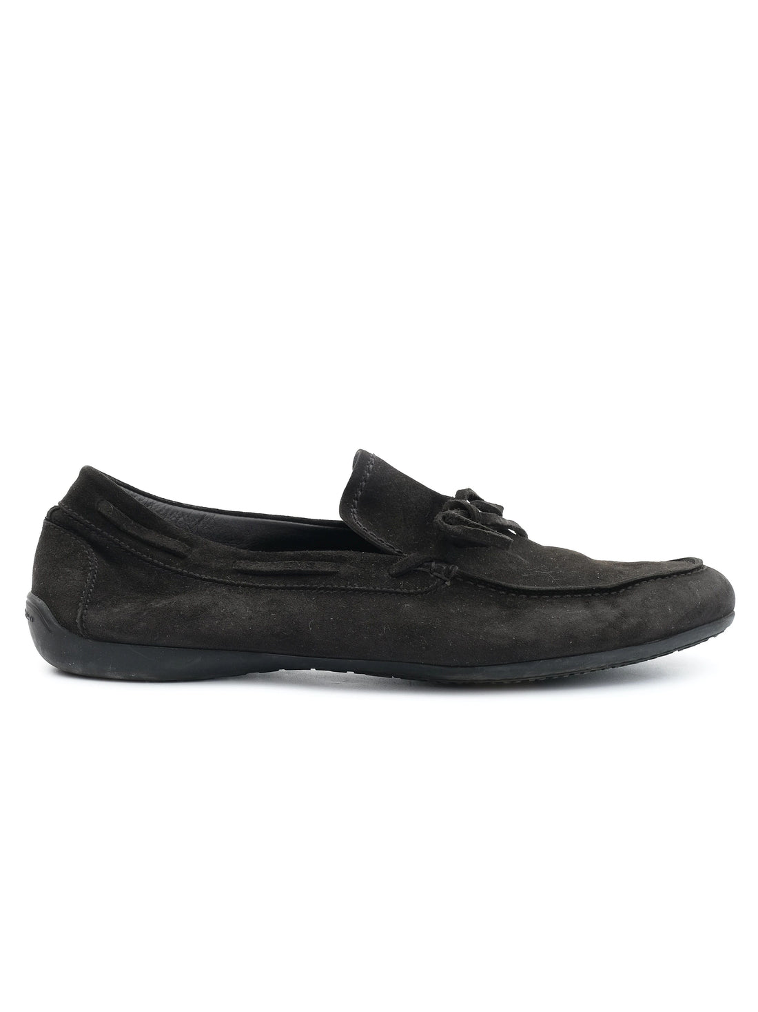 Excellent Moreschi Black Leather Loafers with Bow Detail Size 41.5