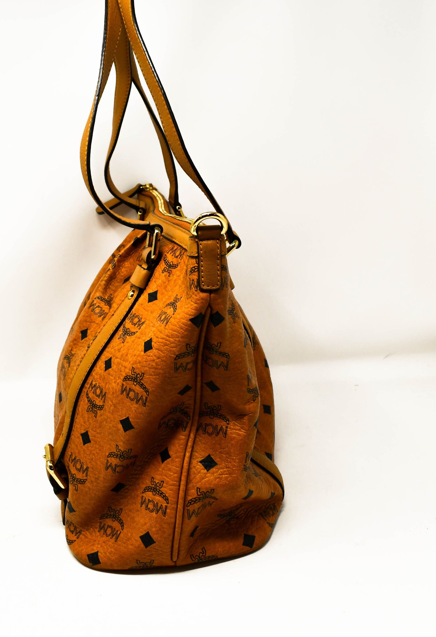MCM Shoulder Bag Camel Cognac