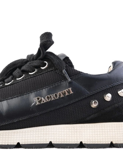 Excellent Cezare Paciotti Black Fabric Sneakers for Kids Size 32