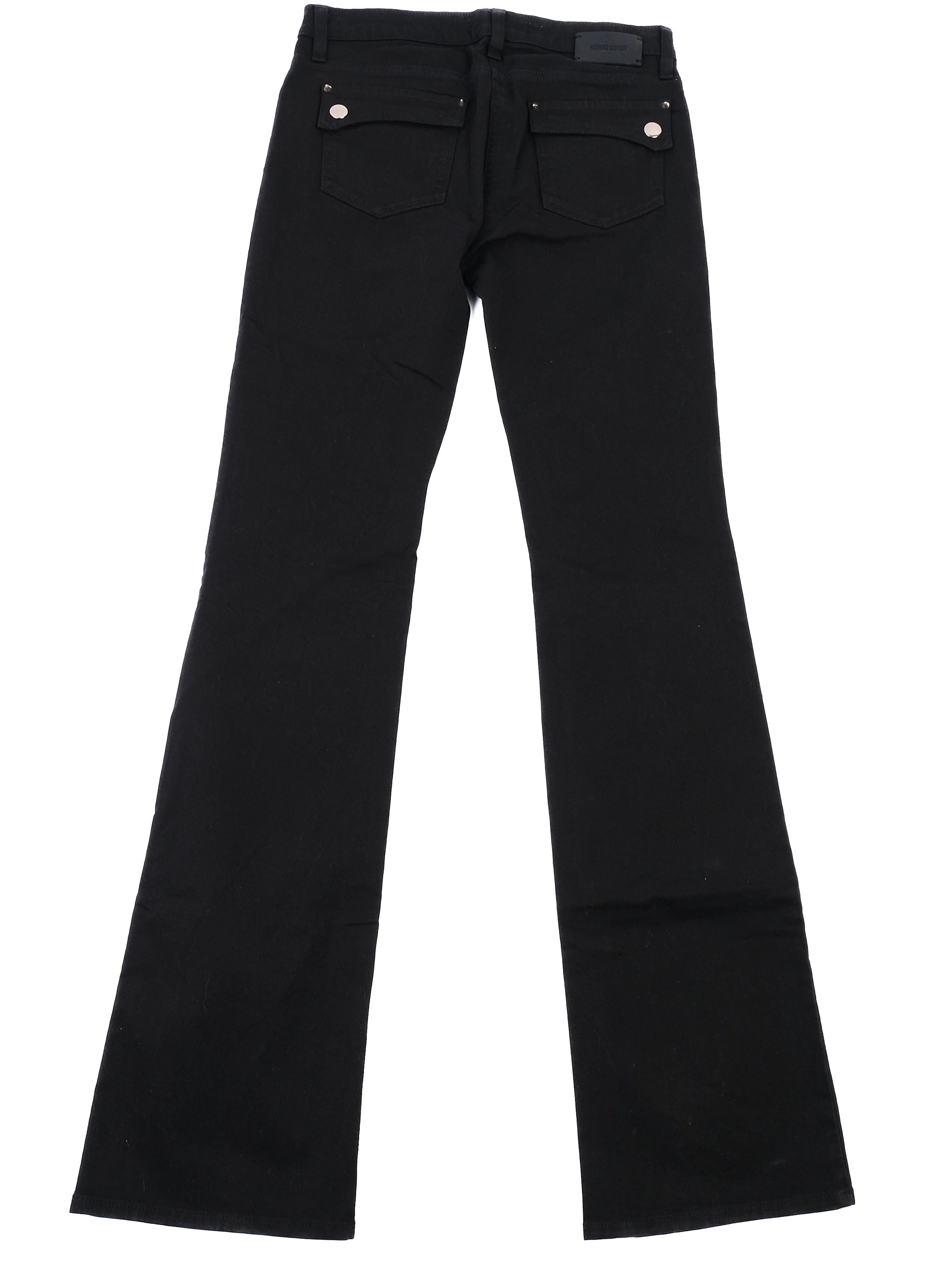 NEW Roberto Cavalli Black Elastane Jeans Size M