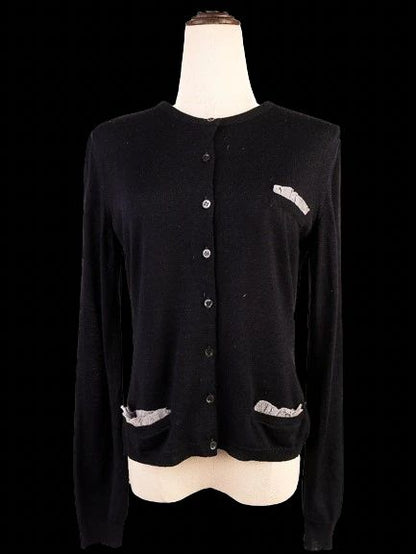 Excellent Moschino Blue Silk Cardigan WomenÕs Size XL