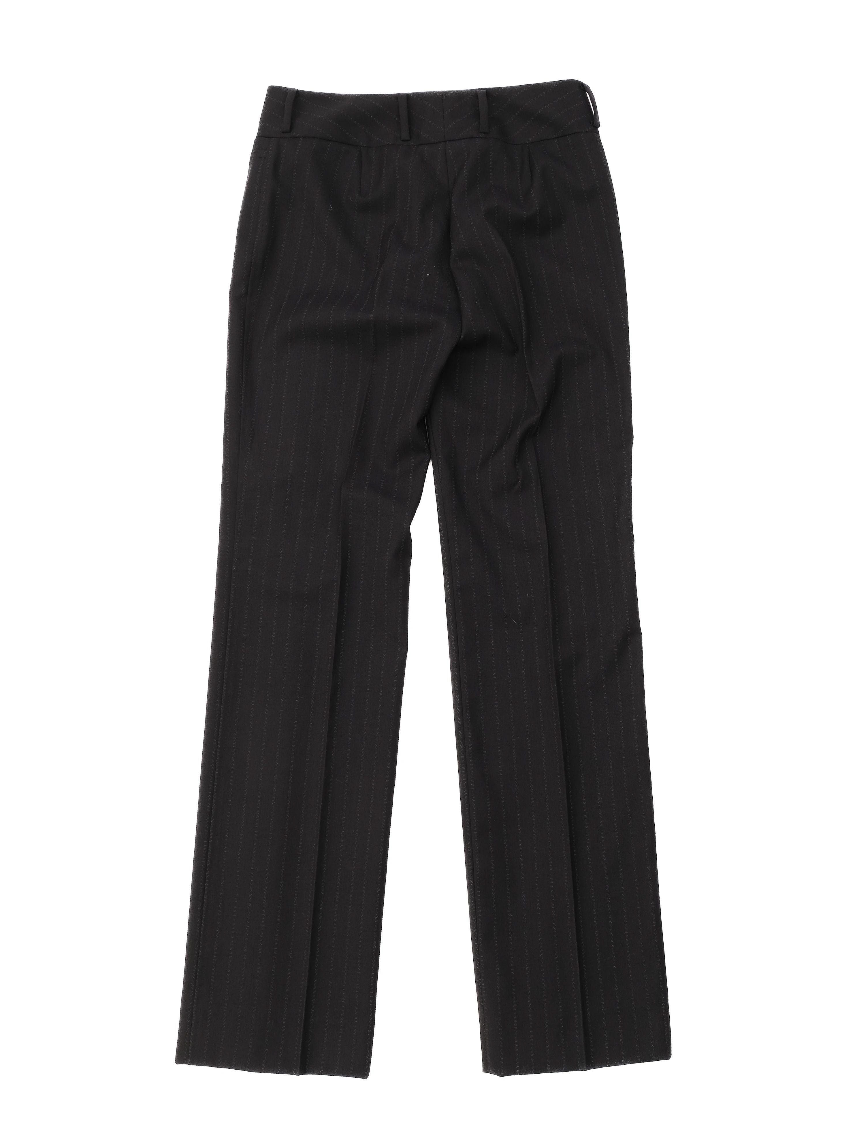 Excellent Dolce Gabbana Black Pinstripe Suit Size L Women Viscose