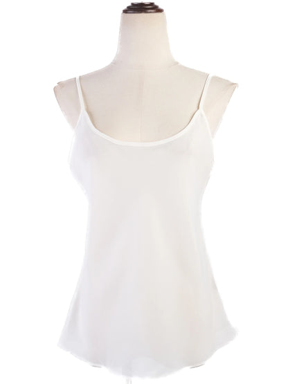 Excellent Ralph Lauren White Sleeveless Top Size M 100% Polyester