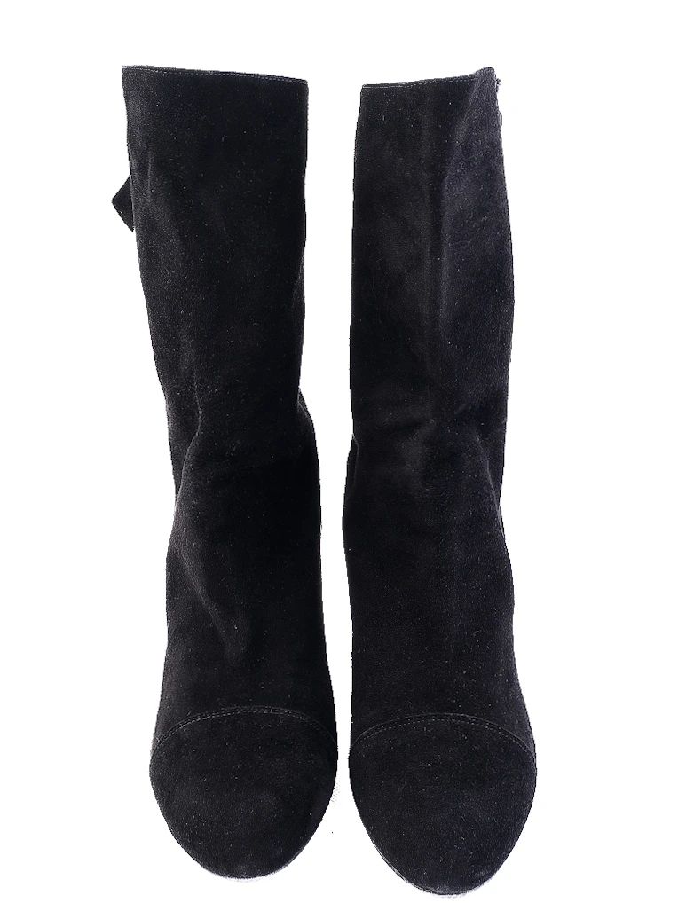 Excellent Stuart Weitzman Black Leather High-Heeled Boots Size 40