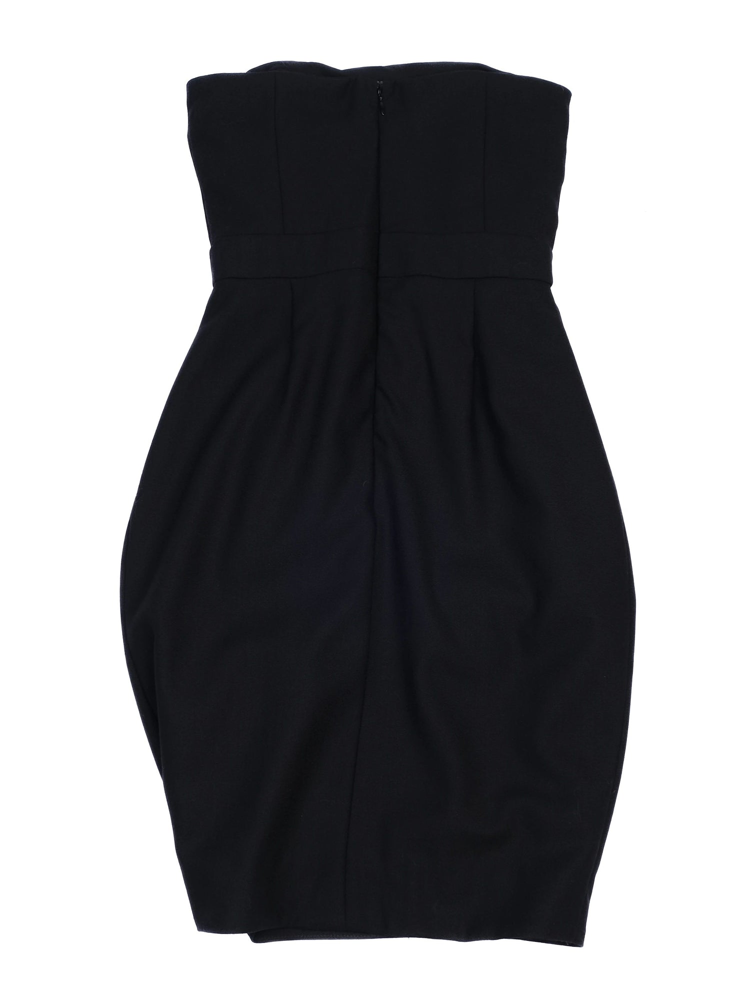 NEW By Malene Birger Black Wool Strapless Dress Size XS