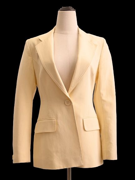 Karen Millen Yellow Cotton Blazer Size M - Excellent Condition