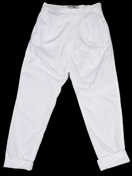 NEW By Malene Birger White Cotton Pants Size XS with Elastic Waistband