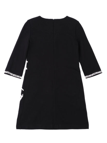 Excellent Moschino Black Dress for Kids Size 12 with Graphic Design