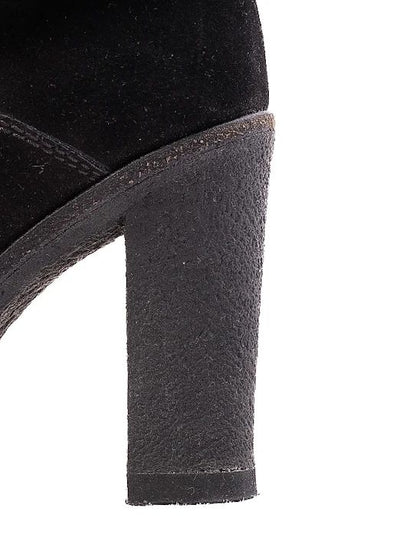 Excellent Louis Vuitton Black Leather Heeled Ankle Boots Size 36