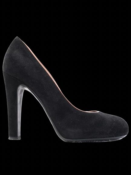 Excellent Dolce Gabbana Black Genuine Suede High Heel Pumps Size 38
