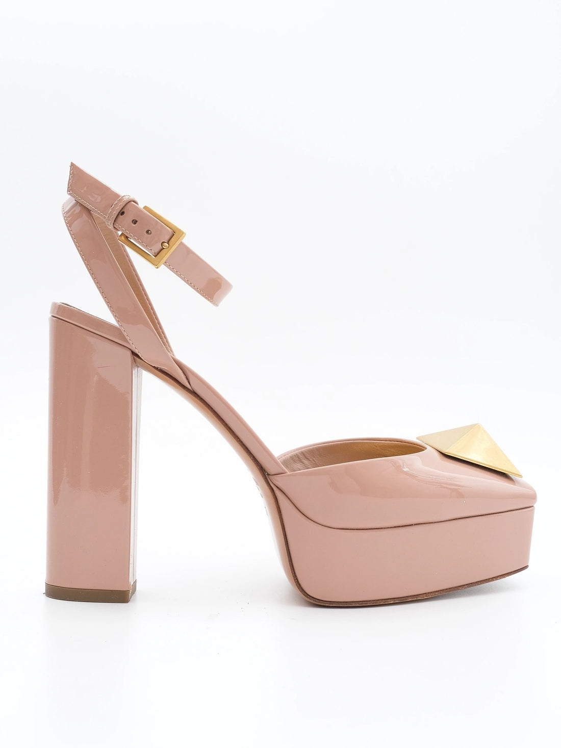 Excellent Valentino Pink Leather Platform High Heels Size 37