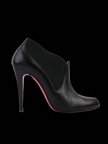 Excellent Christian Louboutin Black Leather Stiletto Pumps Size 40