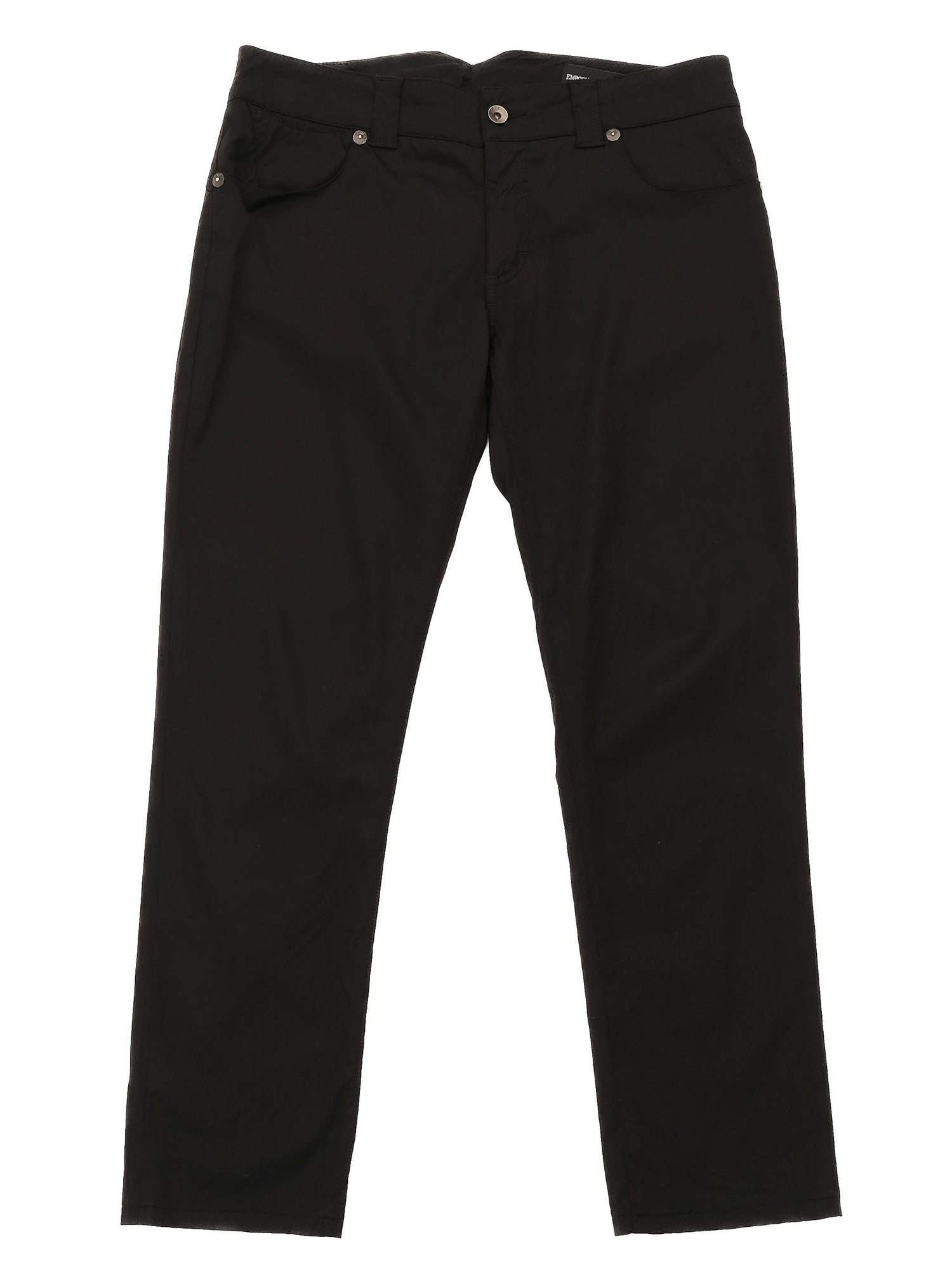 Excellent Emporio Armani Black Viscose Pants Size L for Women