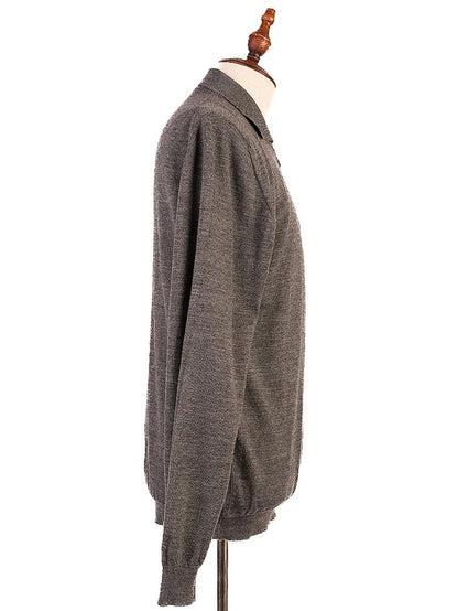 Excellent Fedeli Gray Wool Long-Sleeved Sweater Size L