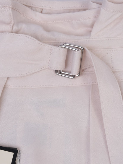 NEW By Malene Birger White Viscose Pants Size XS with Buckles