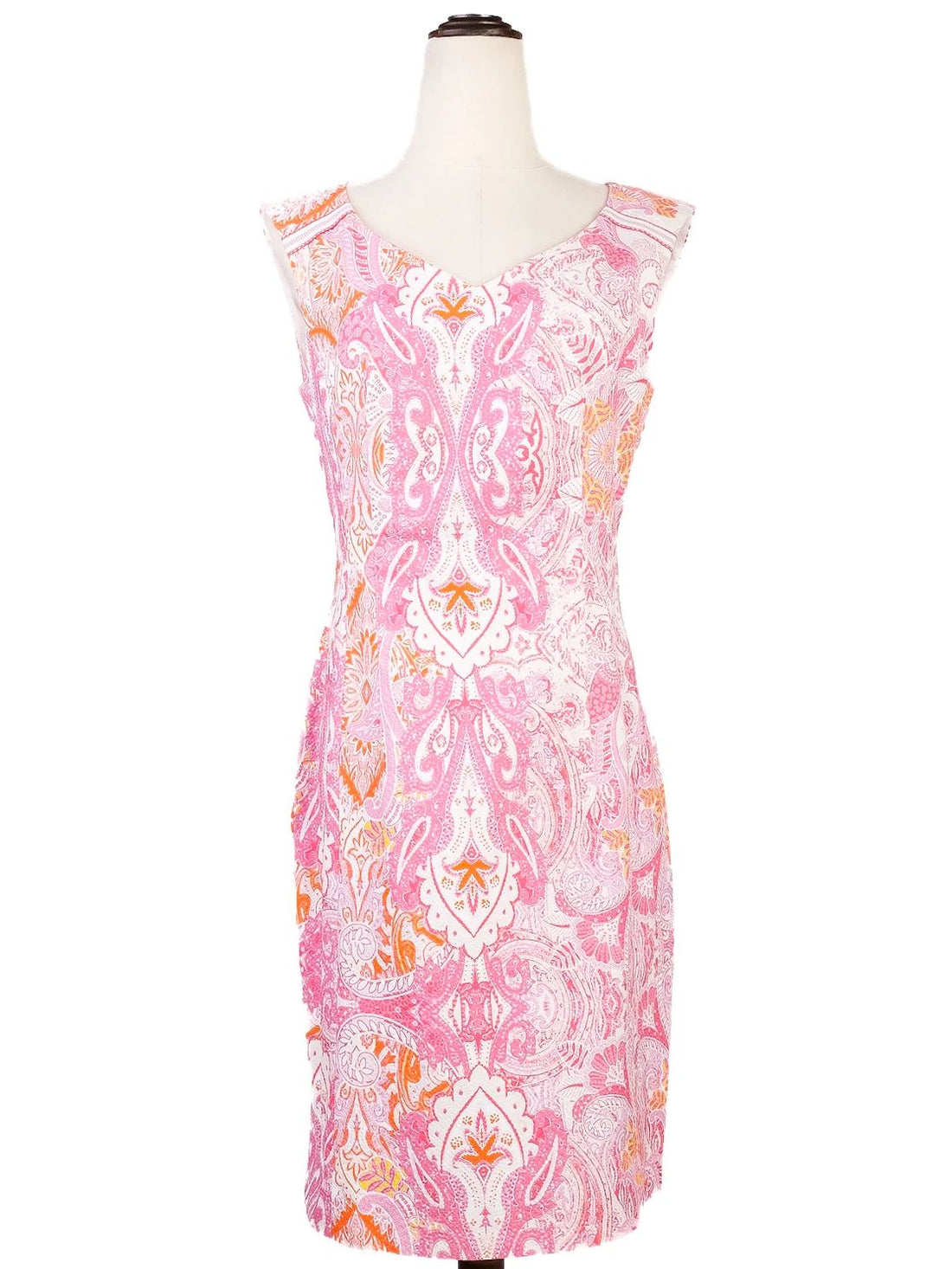 Excellent Laurel Sleeveless Dress M Colorful Paisley Pattern