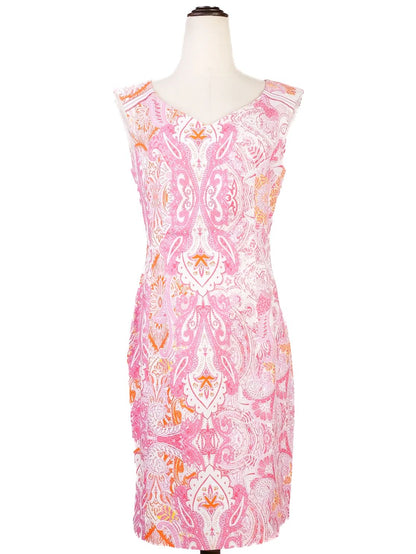 Excellent Laurel Sleeveless Dress M Colorful Paisley Pattern