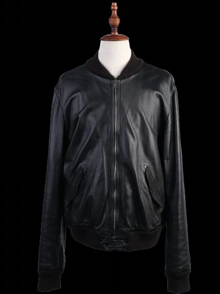 Excellent Dolce Gabbana Black Wool Bomber Jacket for Men