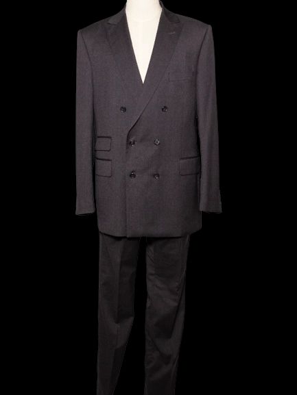 Good Gieves and Hawkes Black Cashmere Wool Suit Size S
