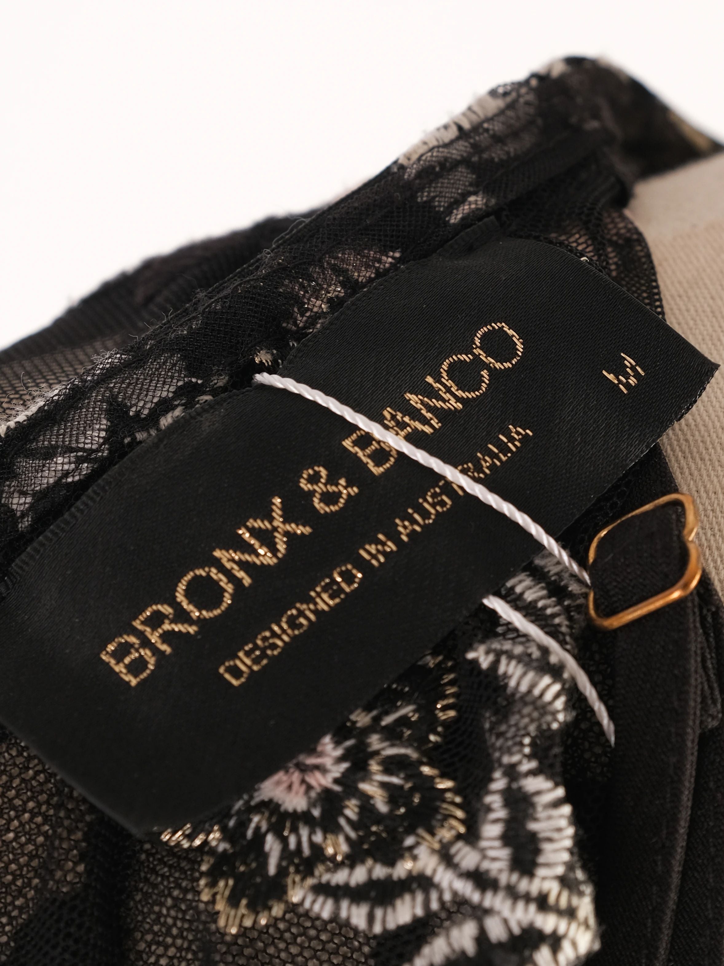 Excellent Bronx&amp;Banco Black Floral Dress with Sheer Sleeves, Size M