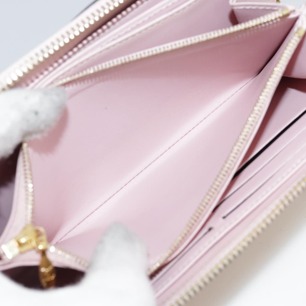 Louis Vuitton Vernis Zippy Wallet Rose Valerine M 93522 Lv Auth
