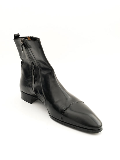 NEW Antonio Grand Bottier Black Leather Ankle Boots Size 45