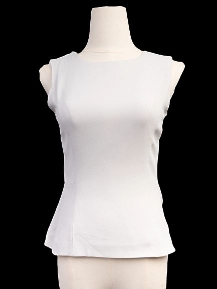 Excellent Hugo Boss Gray Sleeveless Top XXS Viscose Layered Detail