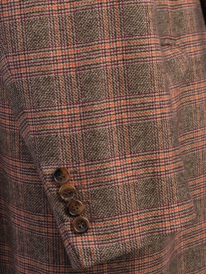 Excellent BRIONI Cashmere Plaid Blazer XL Combined Color