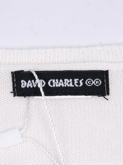 Excellent DAVID CHARLES White Cotton Kids Bolero Cardigan Size 4