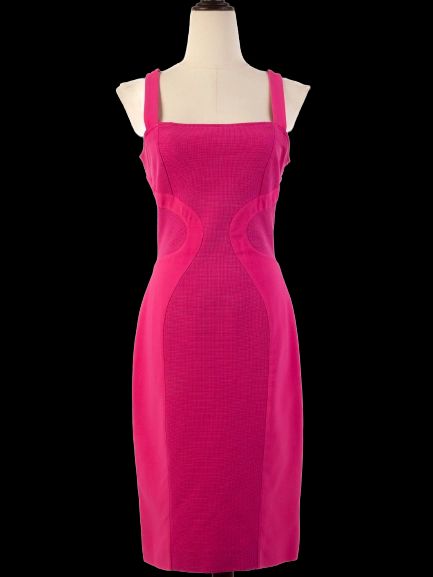 Excellent Versace Pink Dress with Gold Zipper Details Women Size M