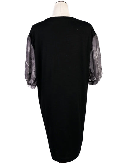 NEW Tsumori Chisato Abstract Silk Dress Size L with Sequins