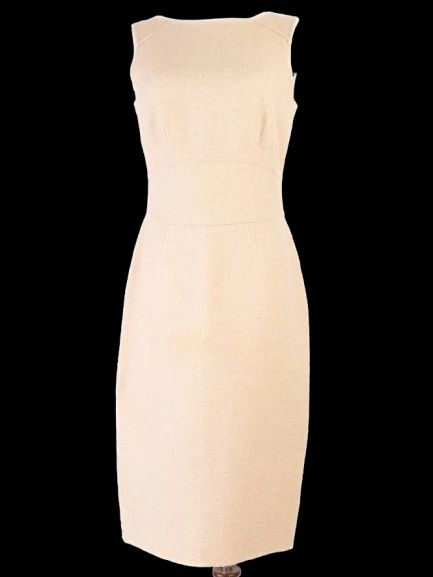 Excellent Carolina Herrera Orange Wool Sheath Dress Size S