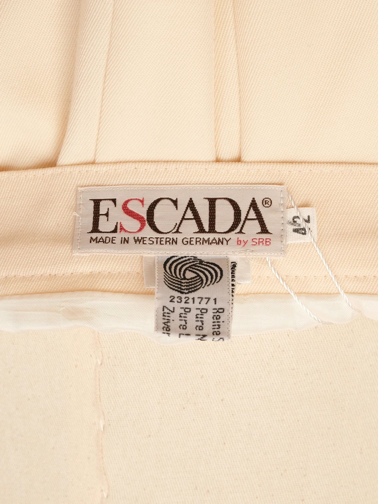 Excellent Escada Yellow Pleated Skirt Size L Viscose Women
