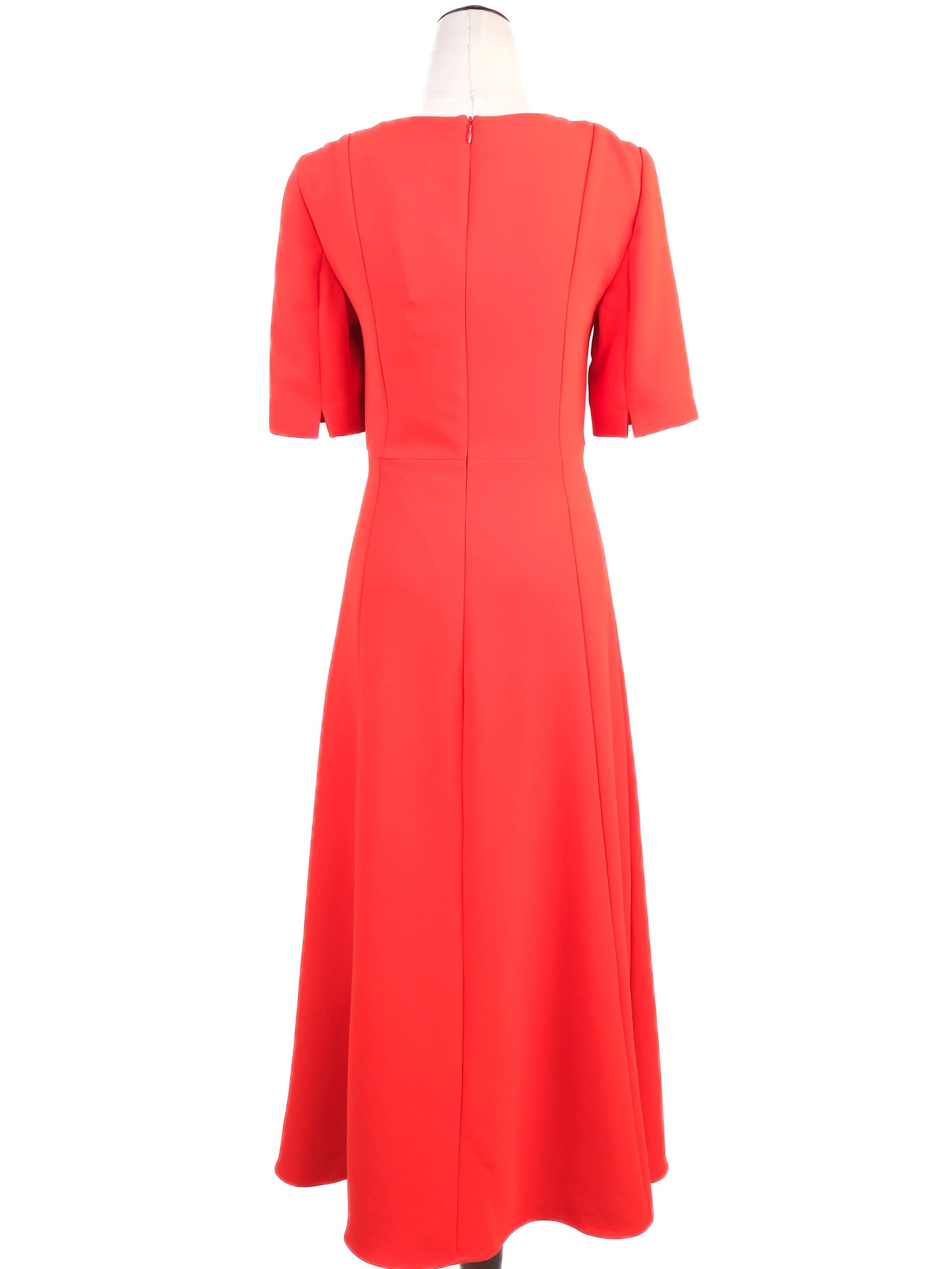 NEW L.K.Bennett Red Midi Dress Polyester Half Sleeves Size N/A