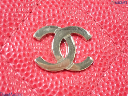 Chanel Matelasse Caviar Skin Coco Mark Round Chain