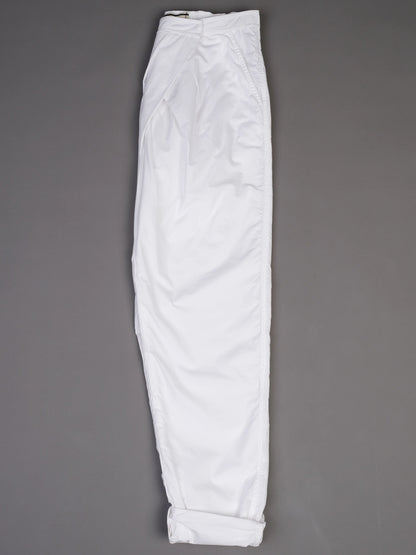 NEW By Malene Birger White Cotton Pants Size XS with Elastic Waistband