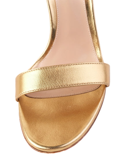 Excellent Gianvito Rossi Yellow Leather High-Heeled Sandals