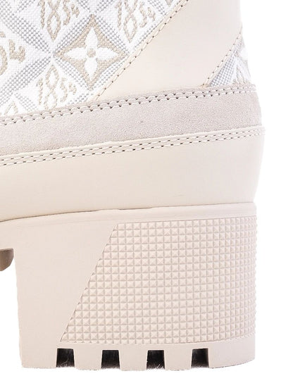 Perfect Louis Vuitton High-Top Boots White Fabric Size 38