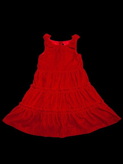 Good Janie and Jack Red Velvet Dress for Kids, Size 7