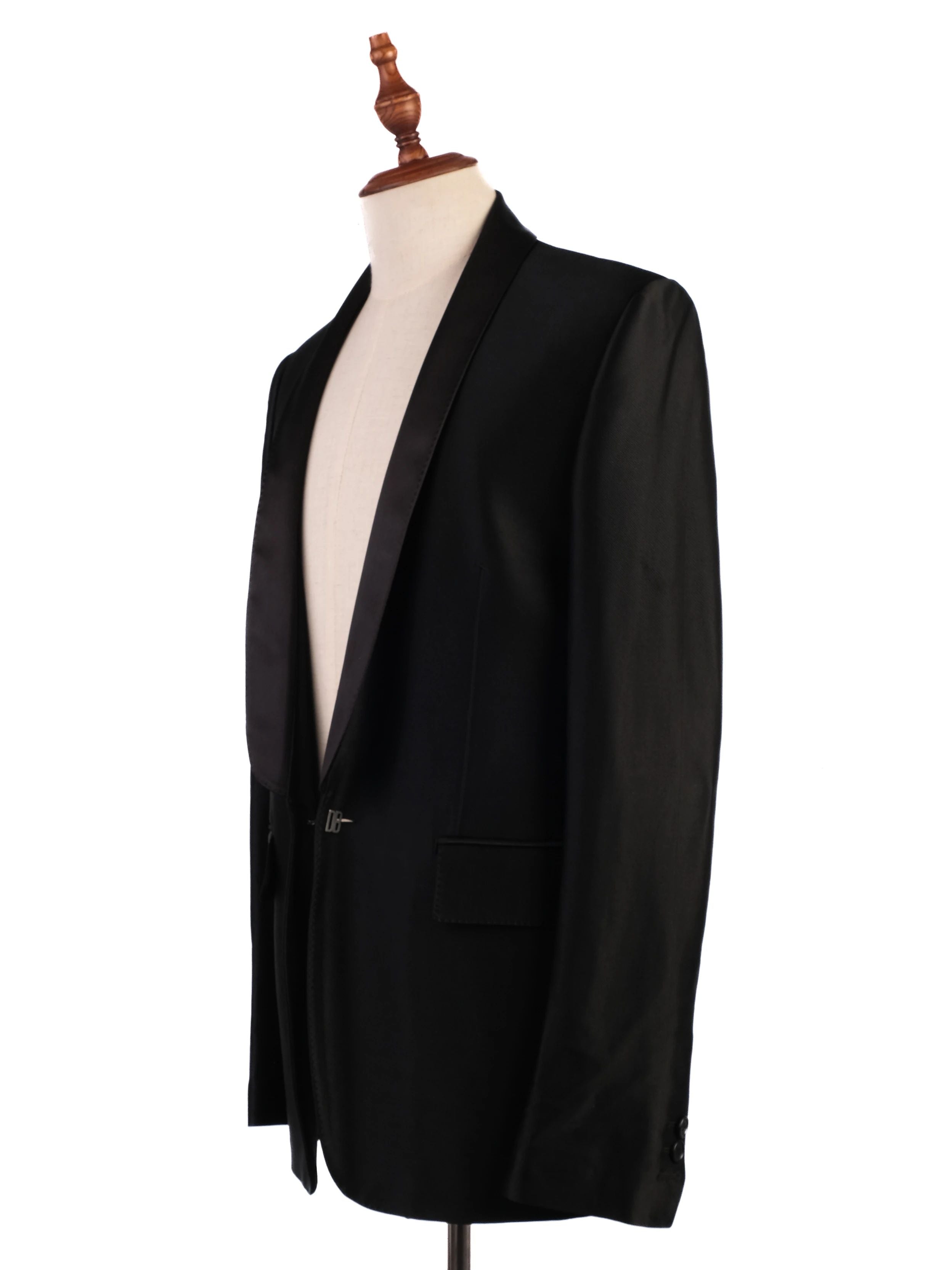 Excellent Bikkembergs Black Tuxedo Jacket Satin Lapels Size L