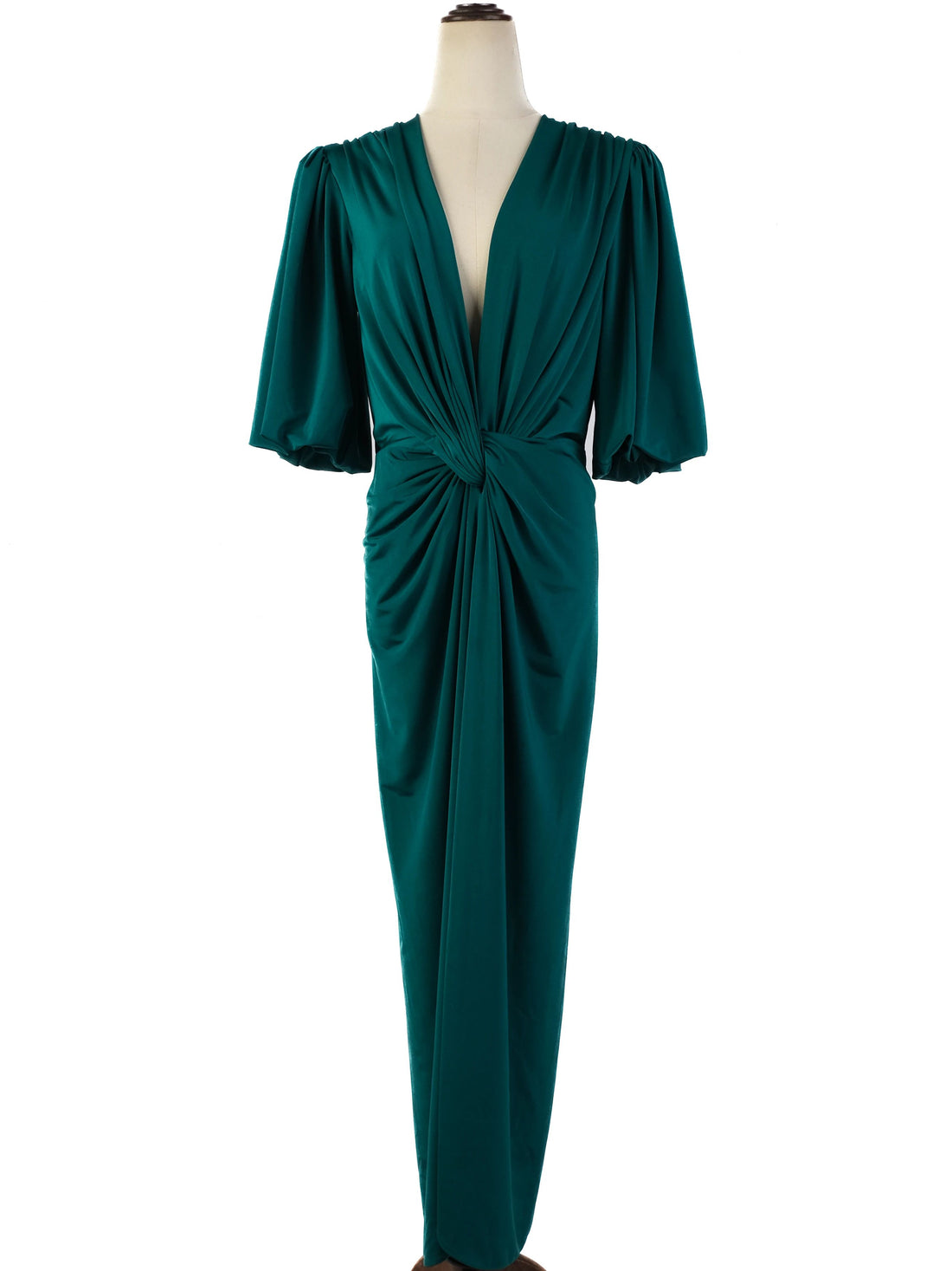 NEW Green Teal Dress Women Polyester Deep V-Neck Size M